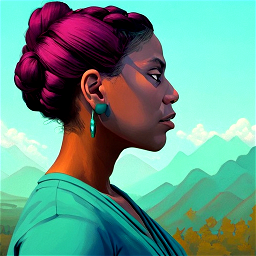 side profile centered painted portrait, [MODEL] as female teal forest druid, d & d, gloomhaven, matte painting concept art, art nouveau, beautifully backlit, swirly vibrant color lines, fantastically gaudy, aesthetic octane render, 8 k hd resolution, by ilya kuvshinov and cushart krentz and gilleard james