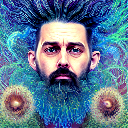 macro close - up photorealistic biopunk portrait of [MODEL] with hair made of anemone, beard of flowing betta fish tails, jellyfish phoenix chimera, bioluminescent, plasma, ice, water, wind, creature, super intricate ornaments artwork by tooth wu and wlop and beeple and greg rutkowski