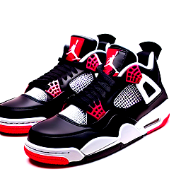 All black Jordan 4 with red laces