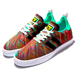 adidas skater style, colorful beeple grafitti upper