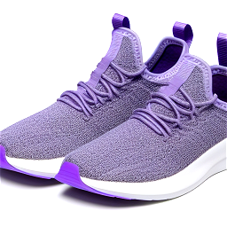 Running shoe with purple and grey