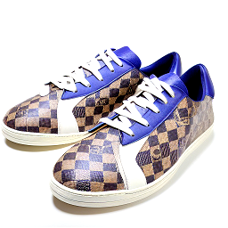 Louis Vuitton style sneakers with the letters CT on the side