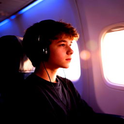 Being worn by a teen on an airplane