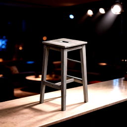 at a counter in a modern living room