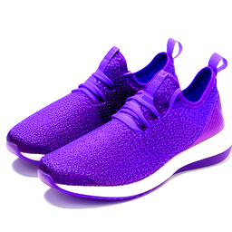 Purple and blue sneakers