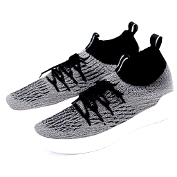 Low shoes with good quality that are very comfortable to walk in where you have the colors white, black and gray and a hard exterior no dust exterior with the colors white grey and black and low sneakers