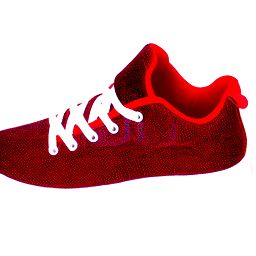 Make a basketball shoe with a Christmas theme to it.