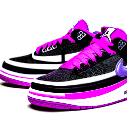 Air jordan 2/3 hybrid low black pink purple grey