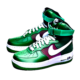 make a Nike green air force one that the theme is basketballs not high top