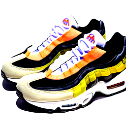 Hyper‑realistic sneaker mock‑up, side profile view. Upper: Nike P‑6000 with white mesh and white overlays on top, white Swoosh, light brown base. Sole: Nike Air Max 95 midsole, brown midsole with bright yellow air bubbles. Studio lighting, neutral background, realistic proportions, professional product photography style, sharp focus, detailed textures of mesh and leather, subtle reflection on the sole. Hyper‑realistic sneaker mock‑up, side profile view. Upper: Nike P‑6000 with white mesh and white overlays on top, white Swoosh, light brown base. Sole: Nike Air Max 95 midsole, brown midsole with bright yellow air bubbles. Studio lighting, neutral background, realistic proportions, professional product photography style, sharp focus, detailed textures of mesh and leather, subtle reflection on the sole.