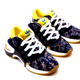 Create a sneaker that is based off of Allen Iverson, make the brand Adidas and have a fancy signature at the bottom