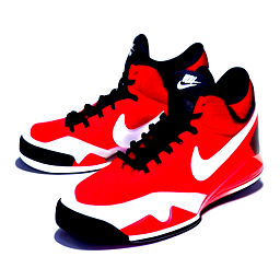 Nike inspired volleyball shoes but make the logo not as Nike and make them red black n white