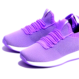 Purple and light blue sneakers