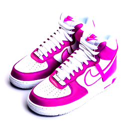 nike air forces with pink and cream colors