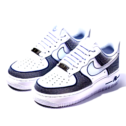 Air force1 con cordones de cuerda con un fastasma en el logo de nike